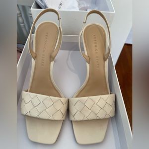 Veronica Beard Augustina Slingback Heels Size 8 White